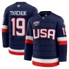 USA Dresy 4 Nations Face Off 2025 Fanatics Premium Matthew Tkachuk Navy - Pánské